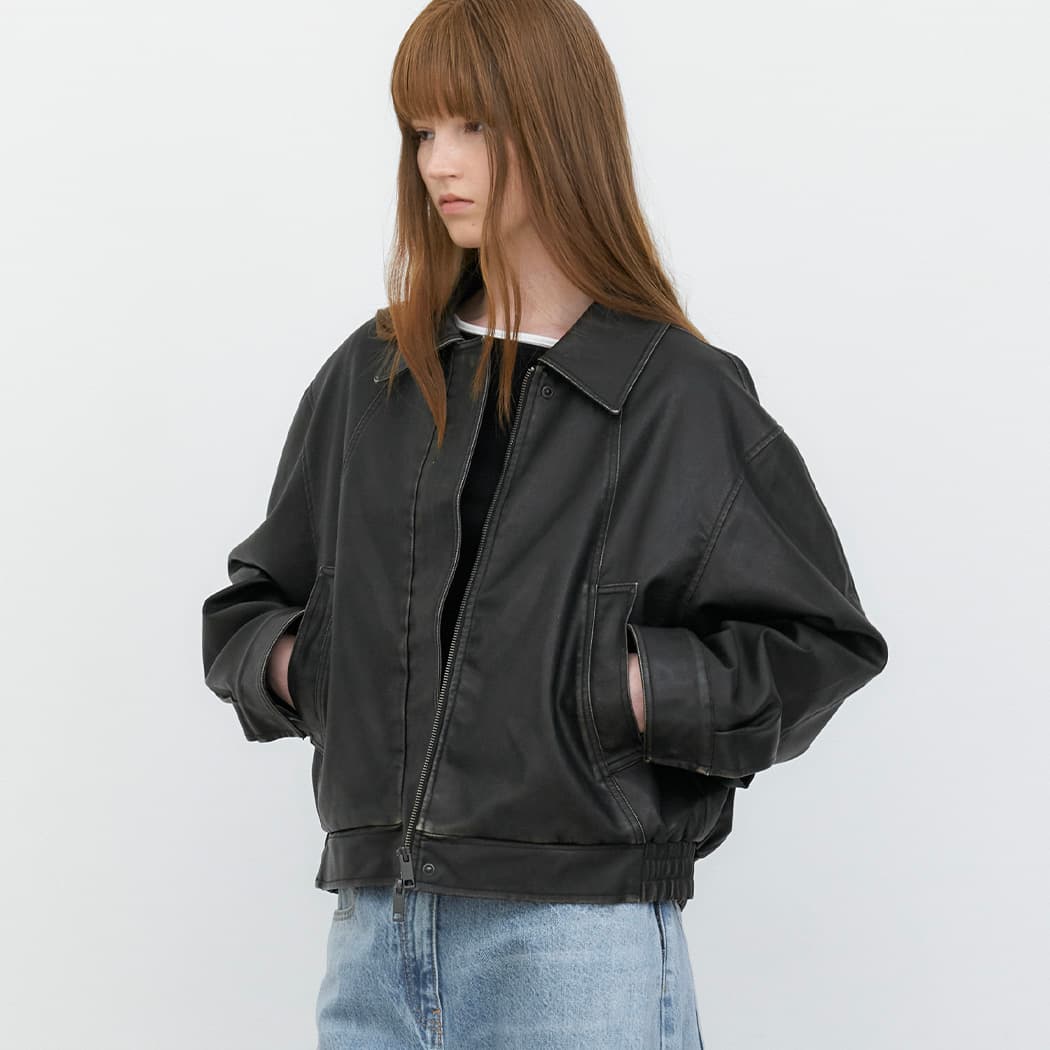 (JP-597)VINTAGE WASHED BLOUSON JUMPER