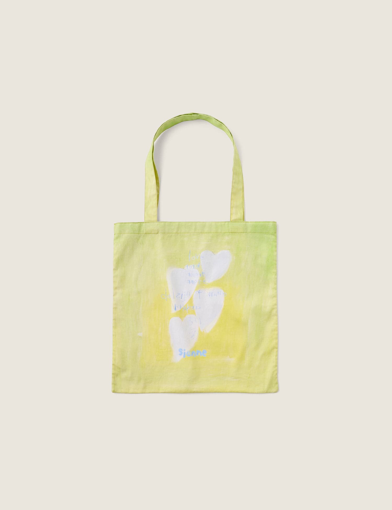 Saki Heart Cotton Bag (Green)