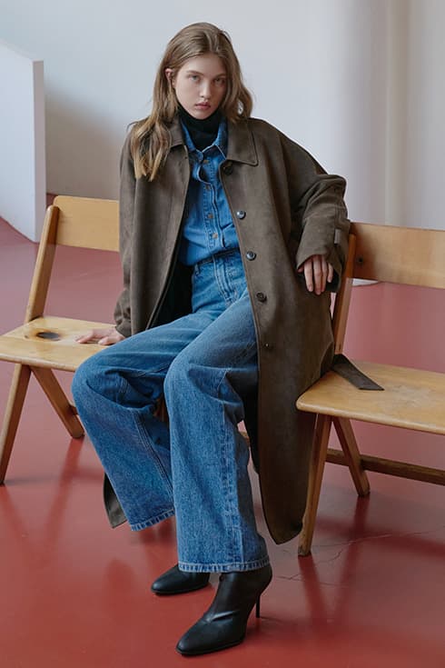 25FN leather trench coat [MO/BR]