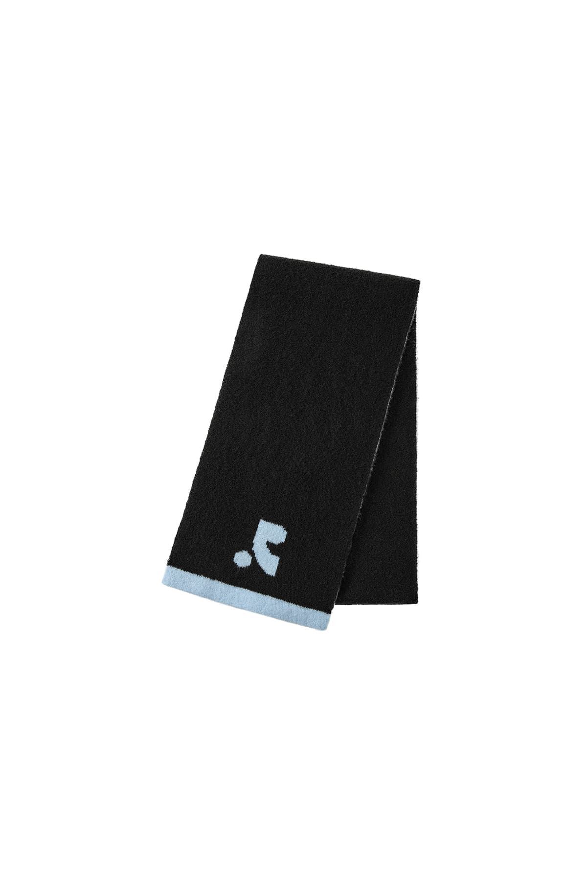 LOGO KNIT MUFFLER - BLACK
