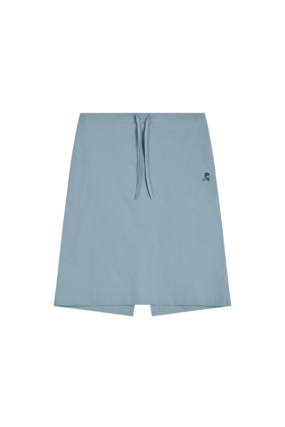 COTTON NYLON MIDI SKIRT - BLUE