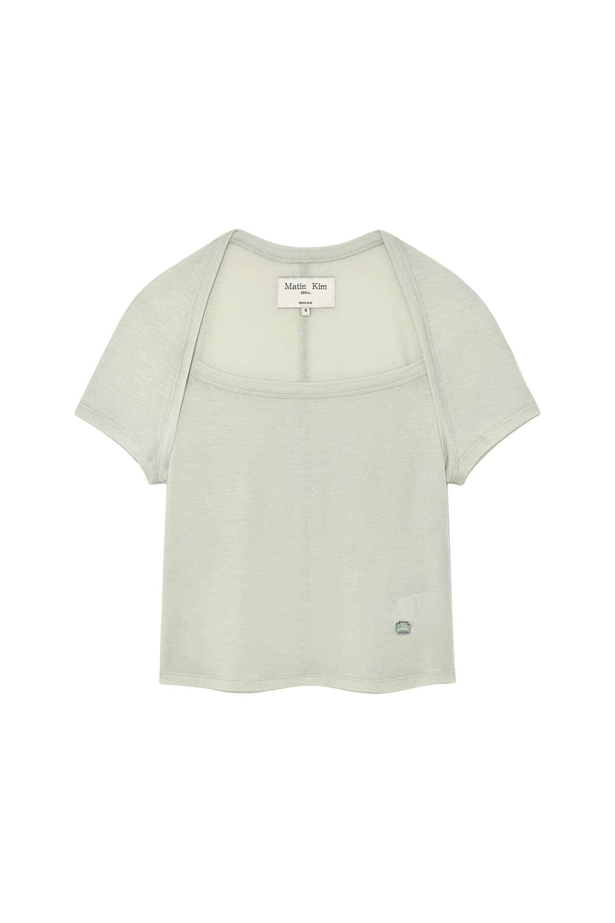 RAGLAN BOLERO SLIM TOP IN LIGHT GREEN