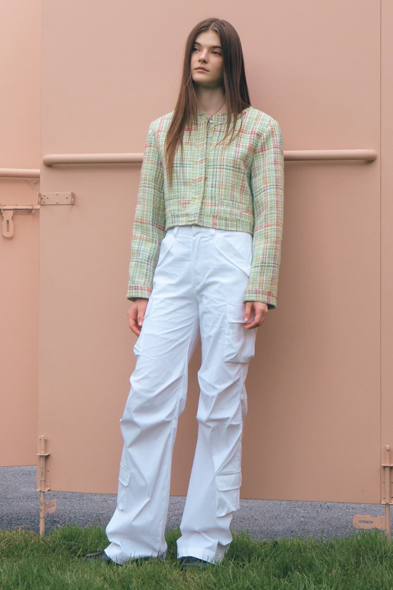 Casual Cargo Pants (White)