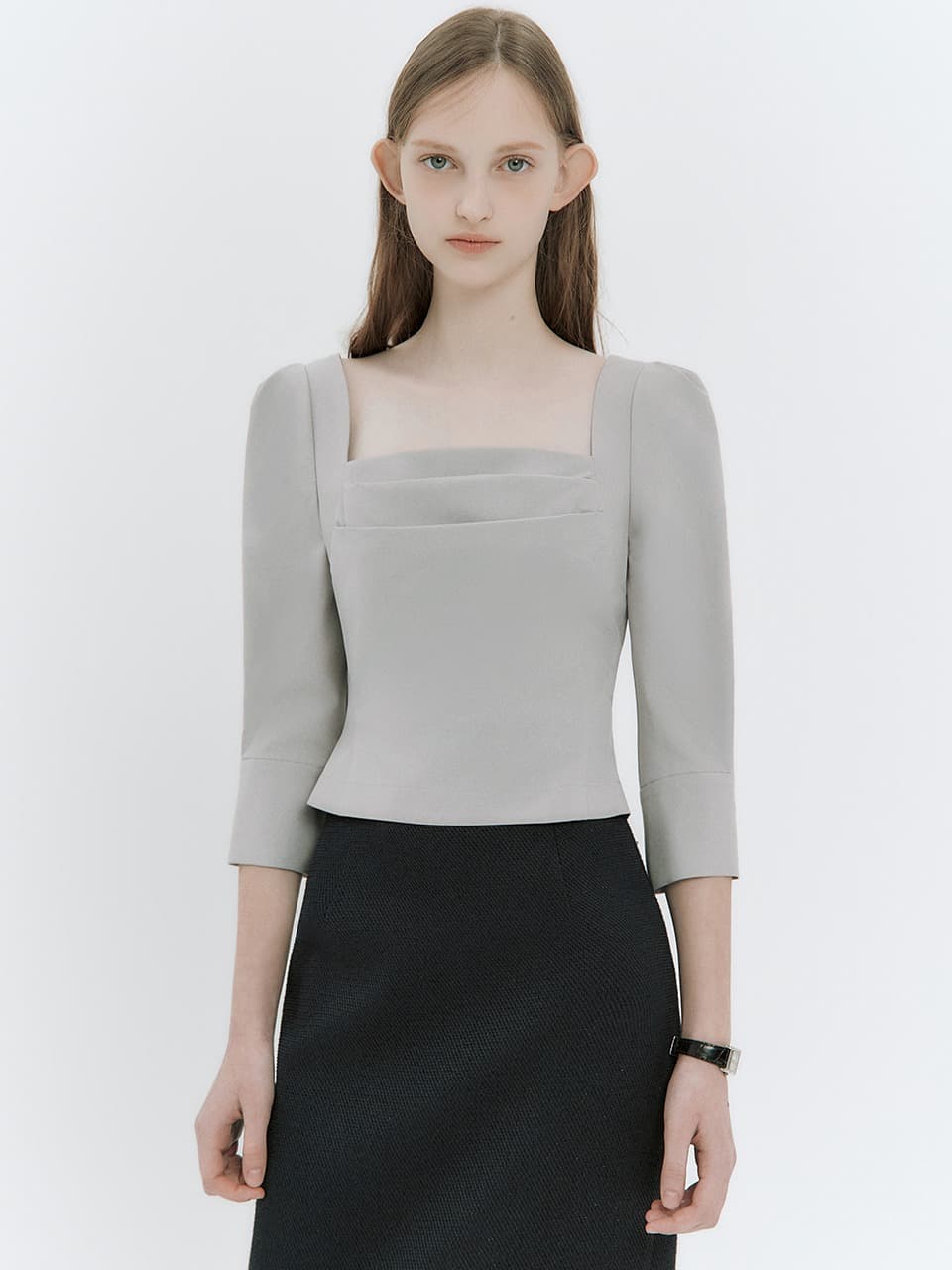 Latte Tucked Blouse