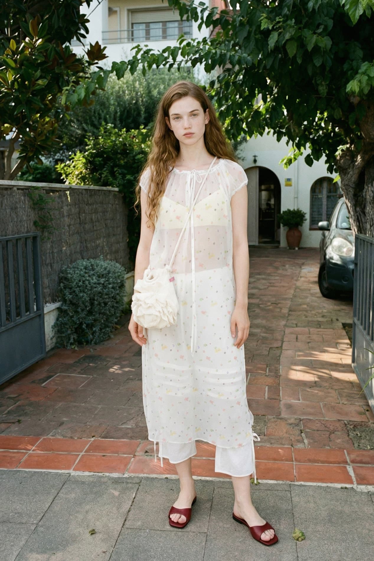 Rose Petal Mini Cross Bag (Cream)