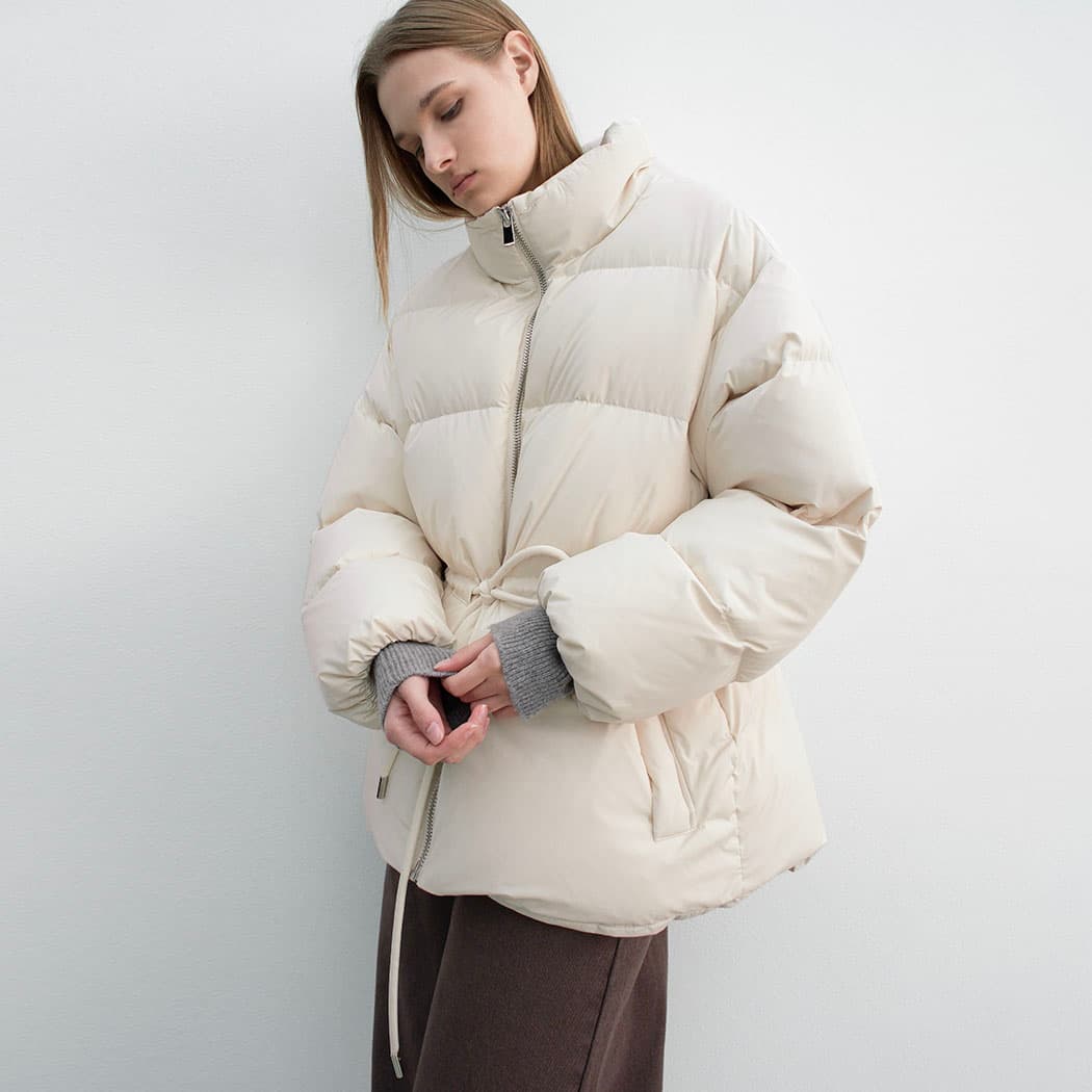 (JP-577)HIGH NECK STRING DOWN JUMPER