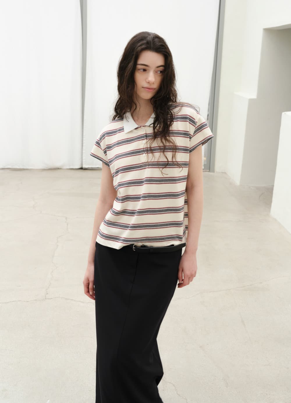 Stripe PK T-shirt - Ecru Stripe
