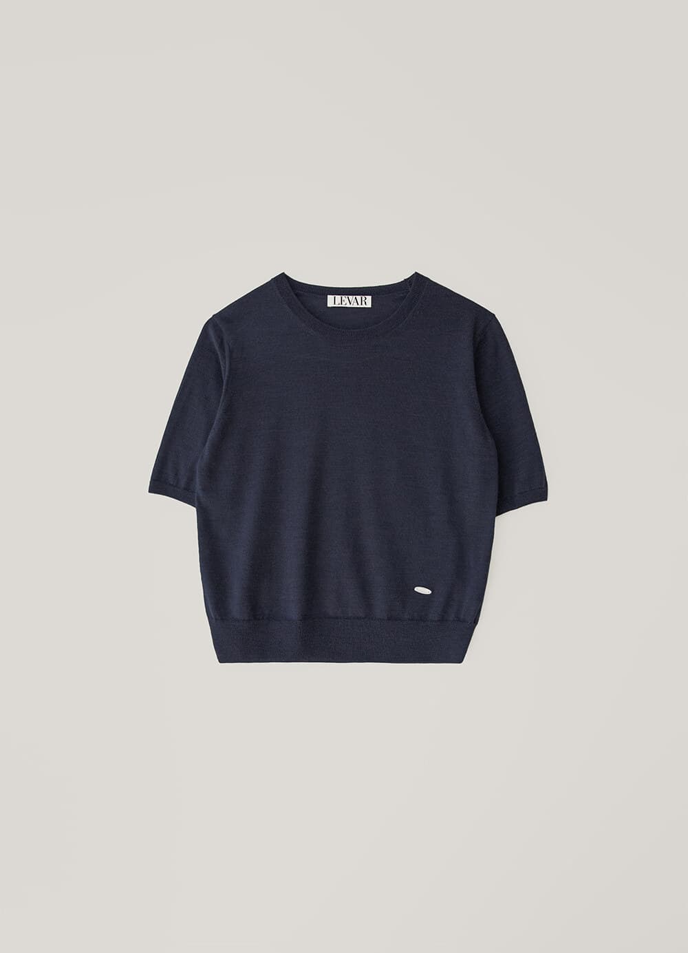 Merino-Wool Classic Round Knit - Mid Blue