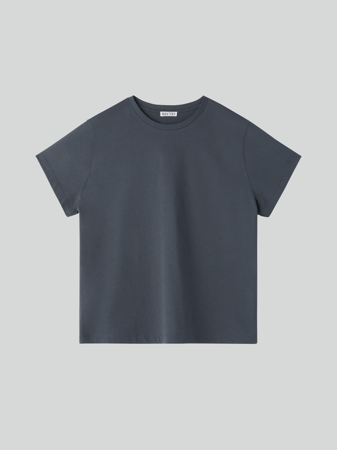 RECTO LOGO CAP SLEEVE TOP (CHARCOAL GREY)