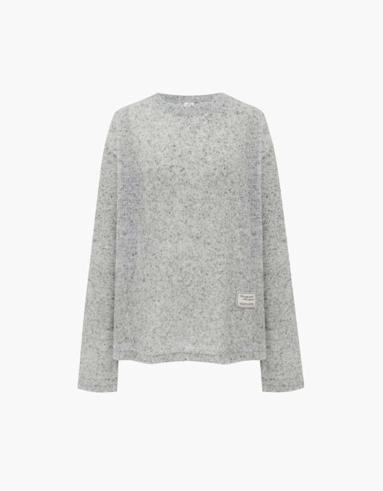 long sleeve skashi knit - melange gray