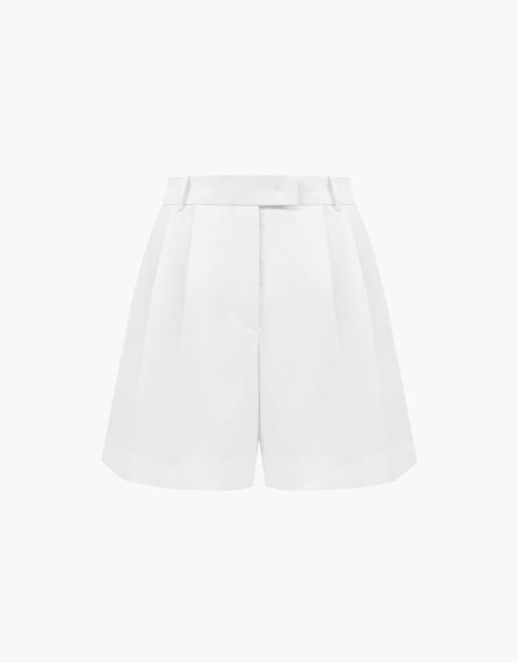 bermuda half pants - white