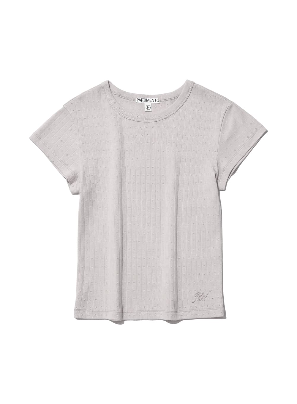 LACE PUNCHING 90s SHORT SLEEVE TEE_BEIGE