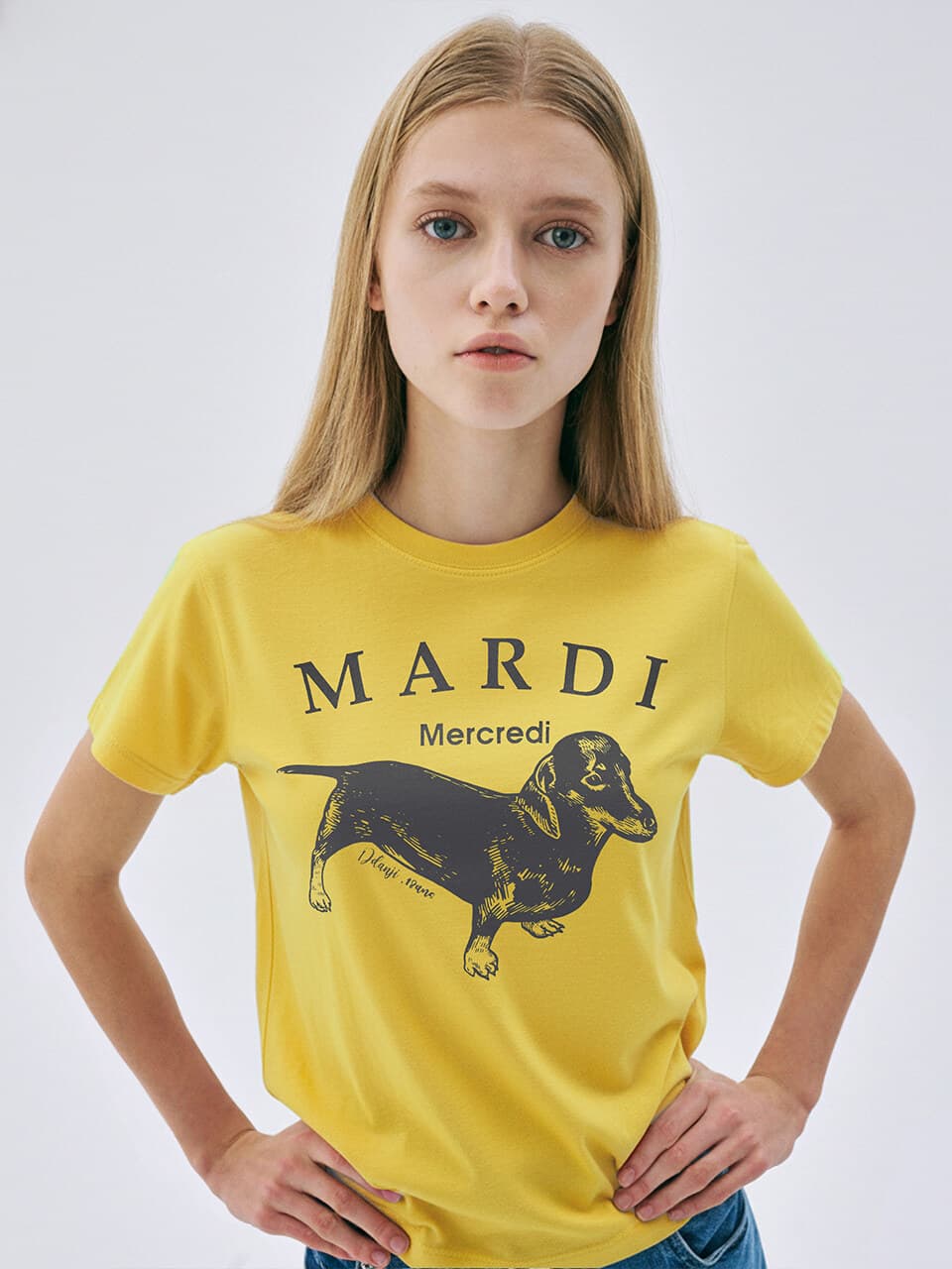 SLIM TSHIRT DDANJI VIVID_YELLOW