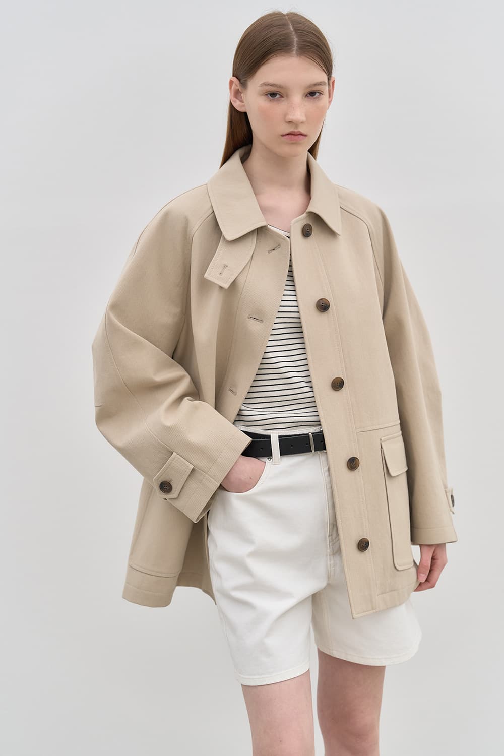 Vintage field half jacket Beige [N6SCT06]