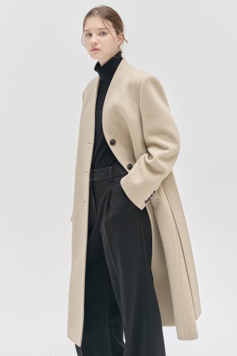 24WN collarless minimal coat [O/BE]
