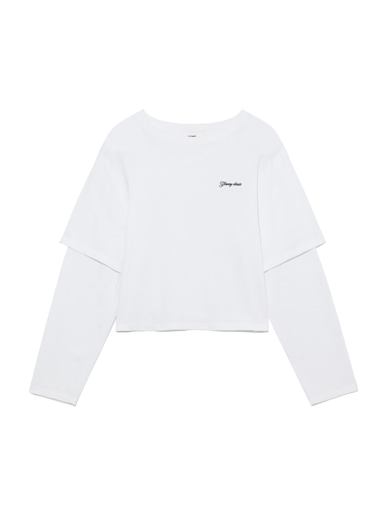 G DOUBLE SLEEVE LETTER TEE (WHITE)