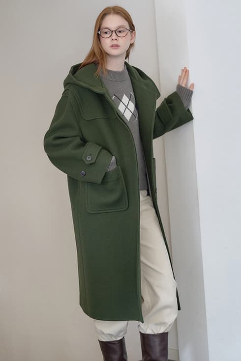 School-look hoody coat [D/GN]