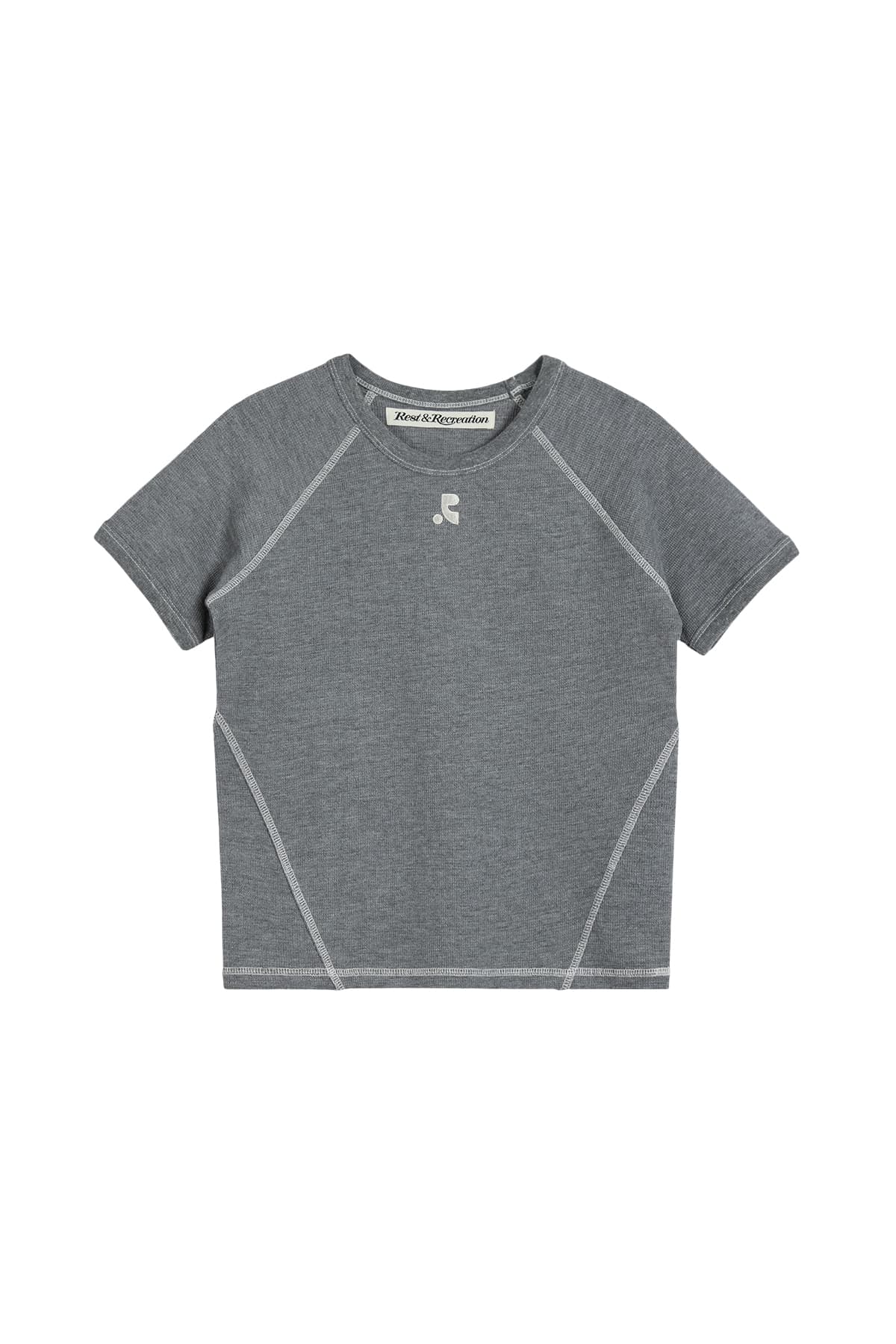 WAFFLE RAGLAN T-SHIRT - GREY