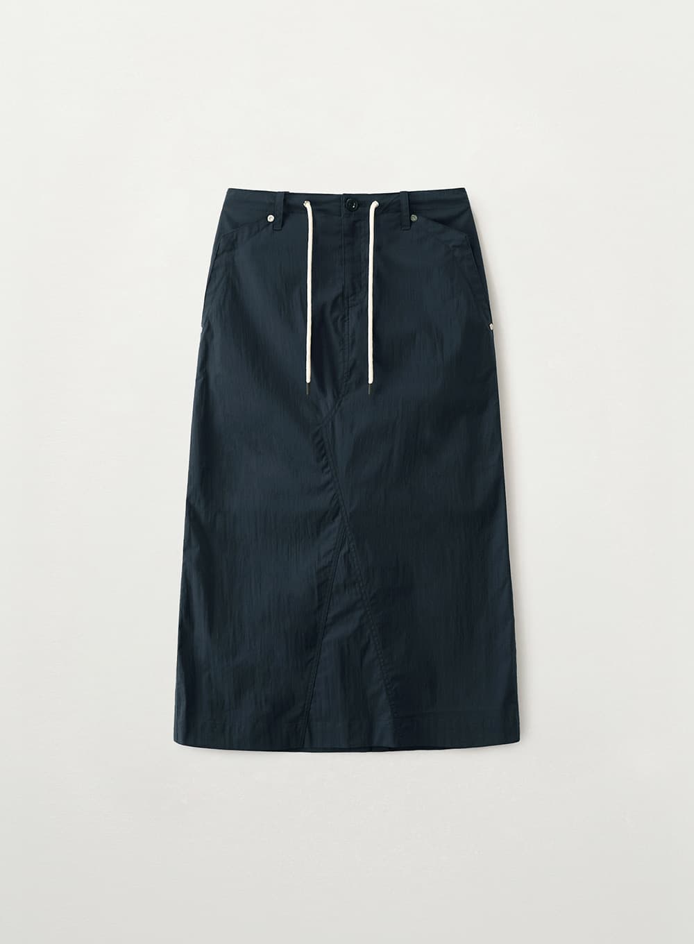 (W) Parachute Long Skirt - Navy