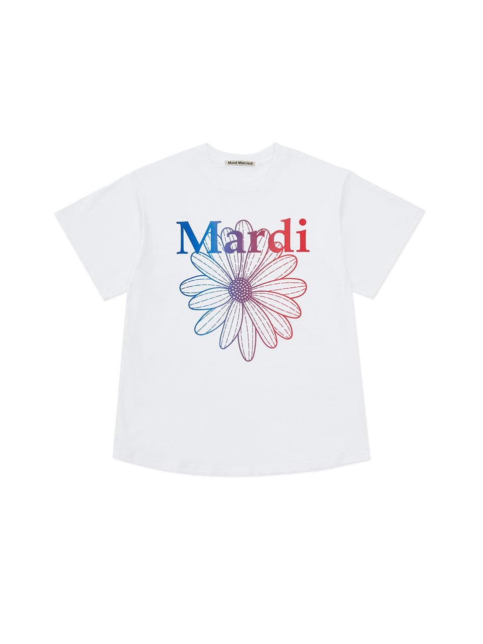 TSHIRT FLOWERMARDI FRANCECOREE140 GRADATION_WHITE