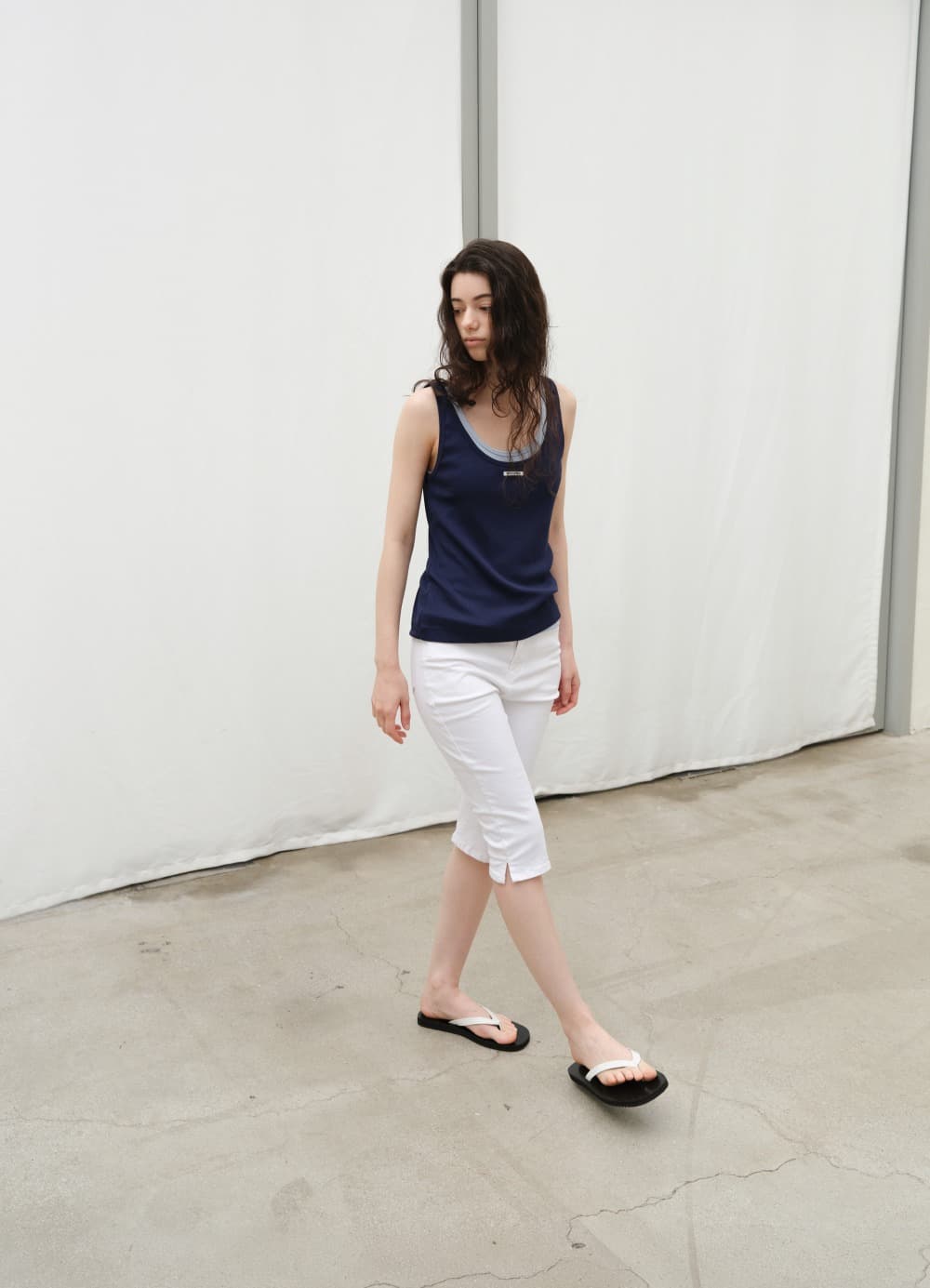 Below Capri Denim - Snow White