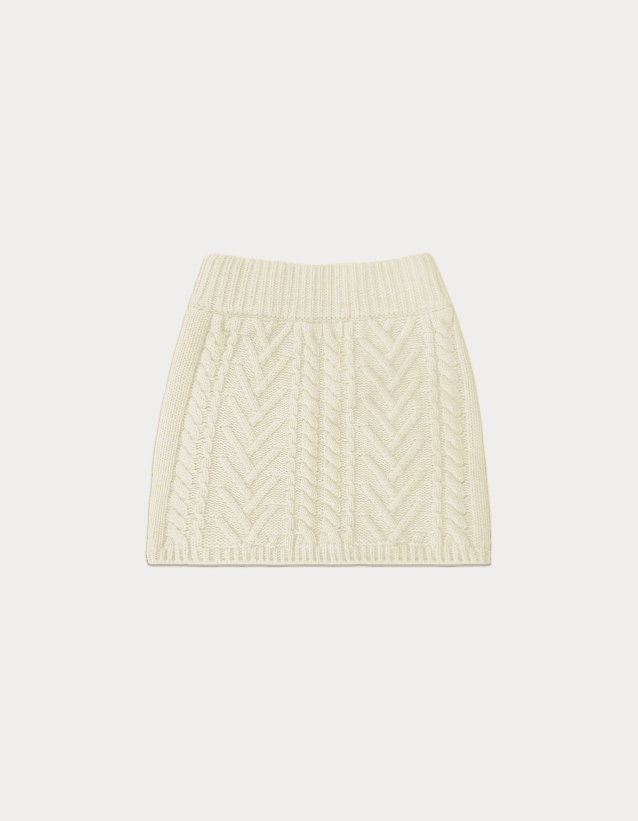 Colleen Cable Knit Skirt - Ivory