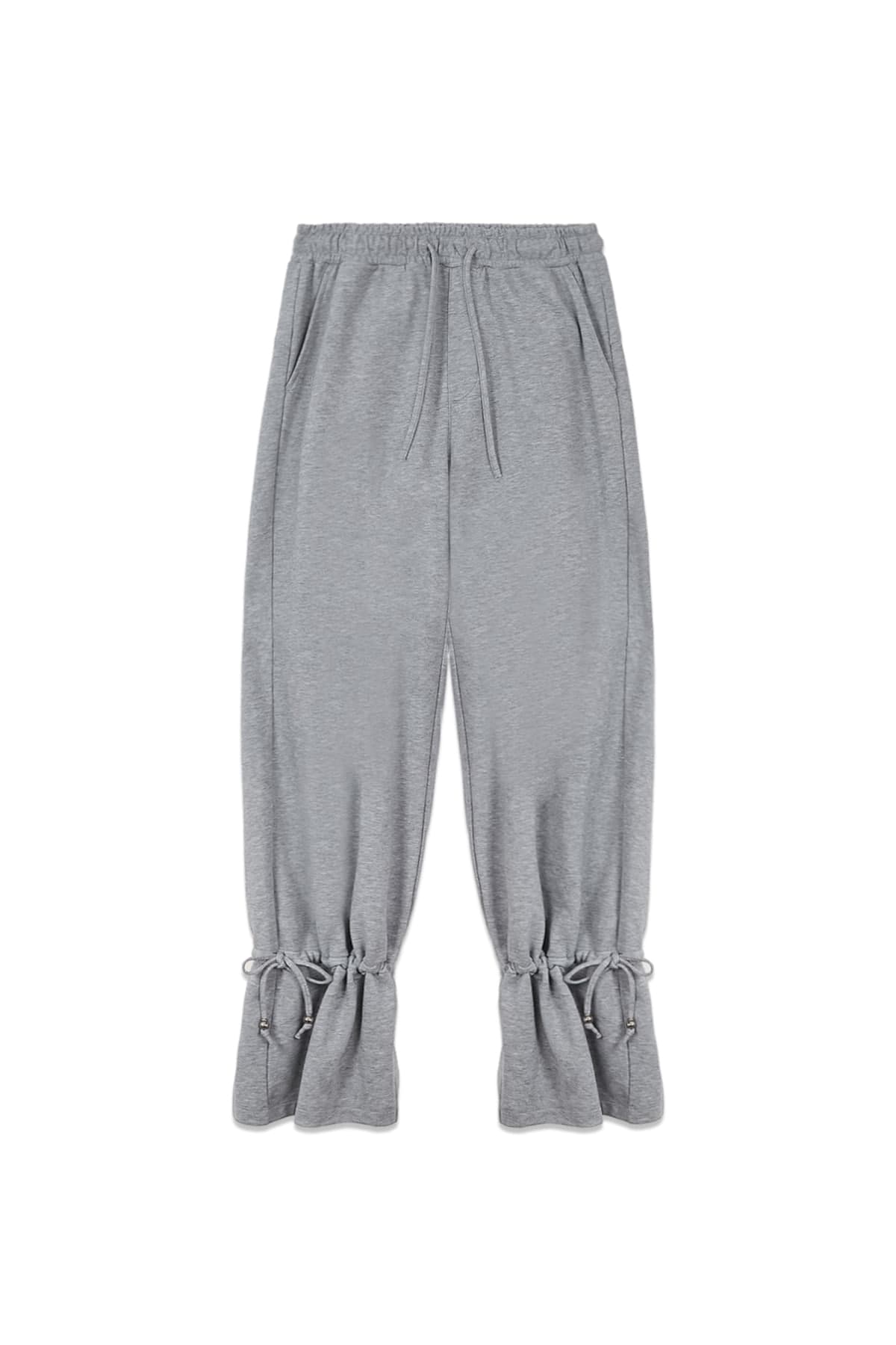 STRING DETAIL SWEATPANTS IN GREY