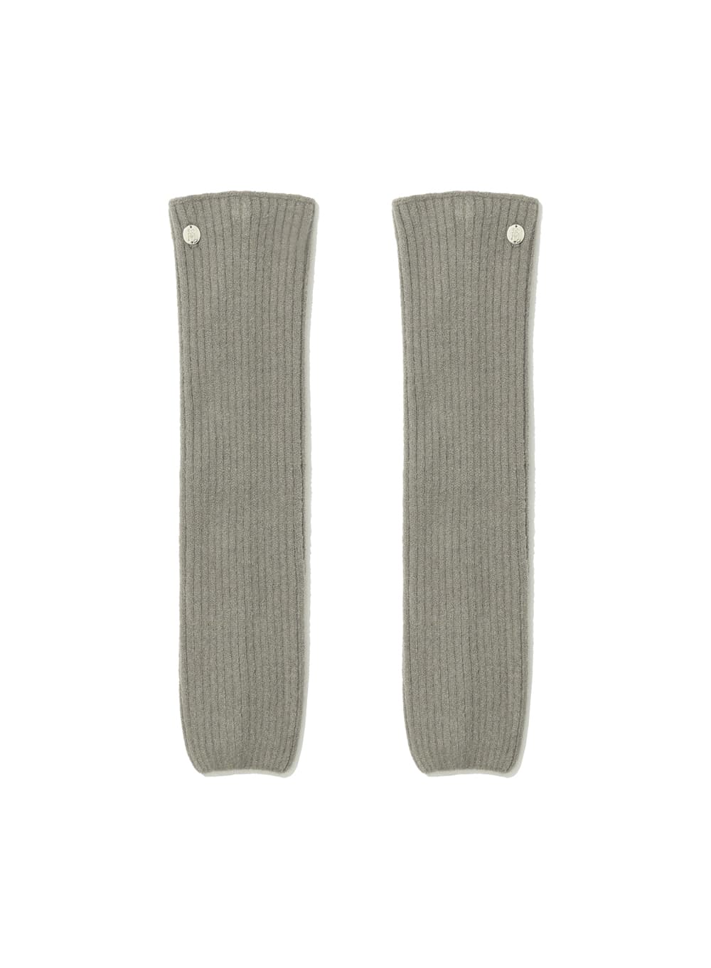 BUTTON POINTED RIBBED LEG WARMER_KHAKI GREEN