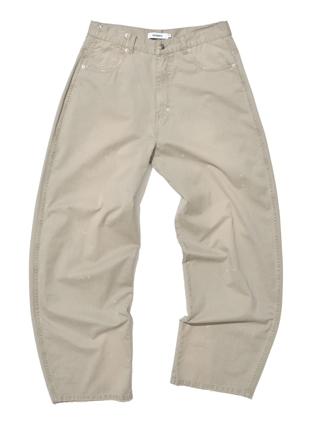 DUSTY WASHED ROUNDING PANTS_BEIGE