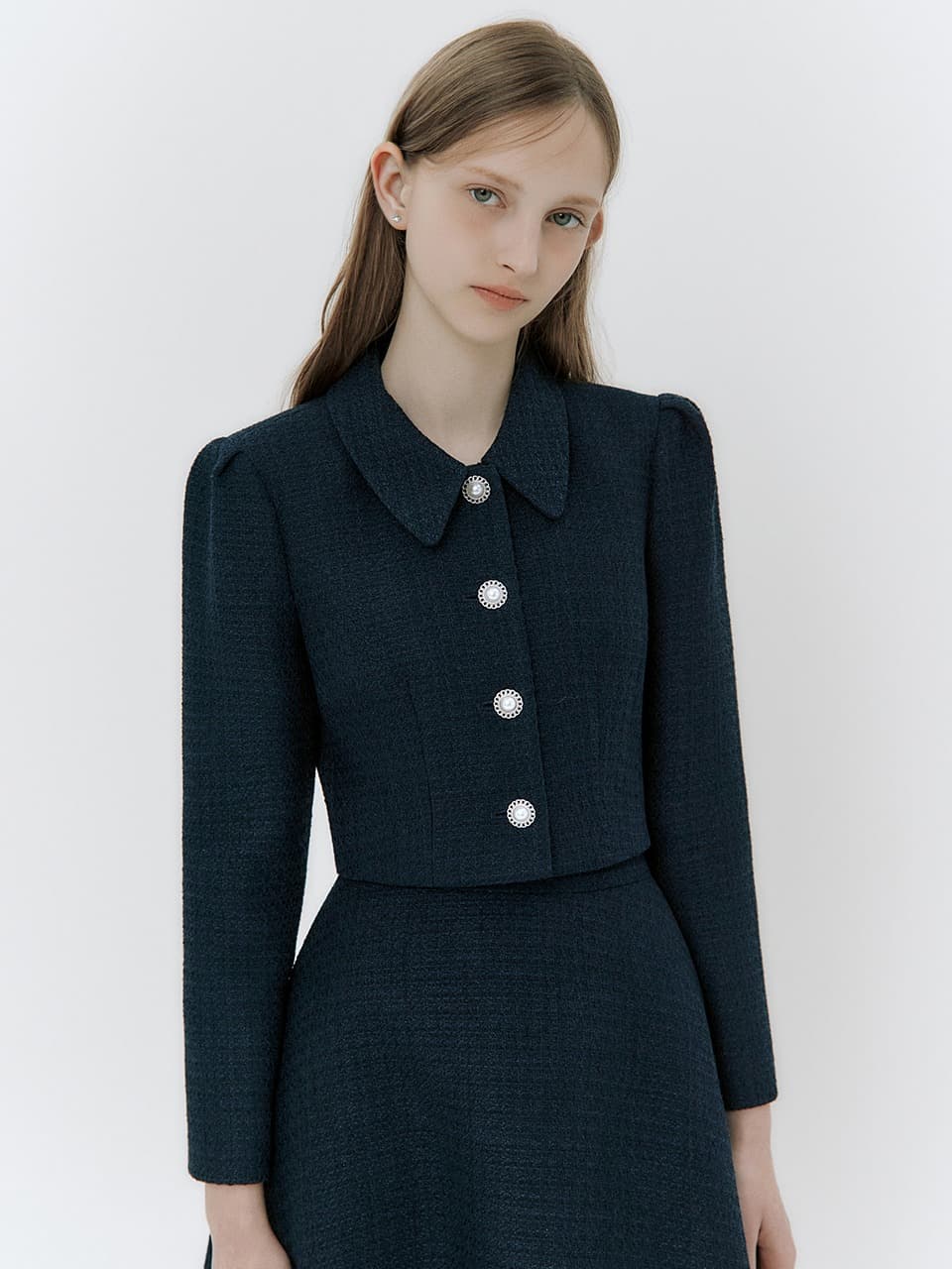 Bell tweed crop jacket(4colors)
