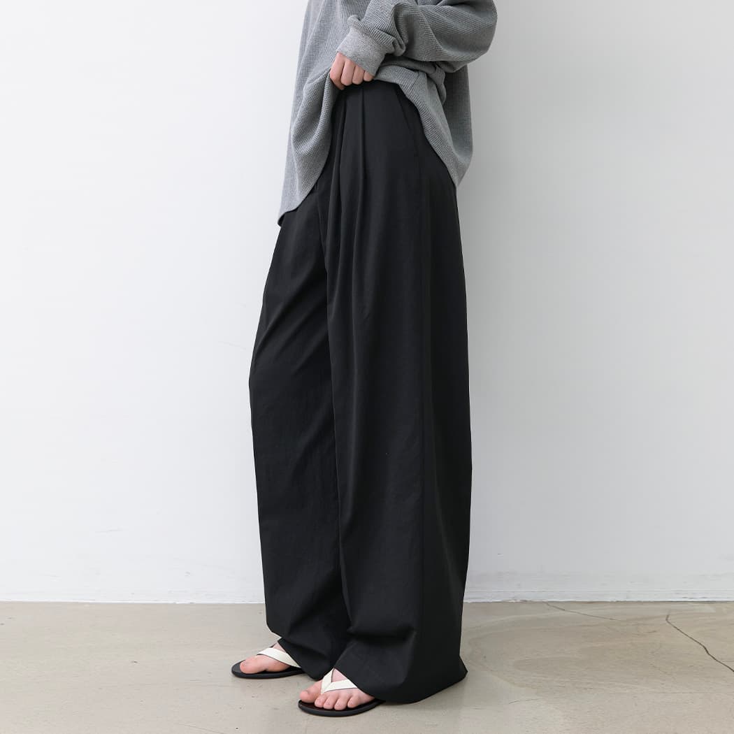 (PT-5758)ESSENTIAL WRINKLE FREE TUCK PANTS
