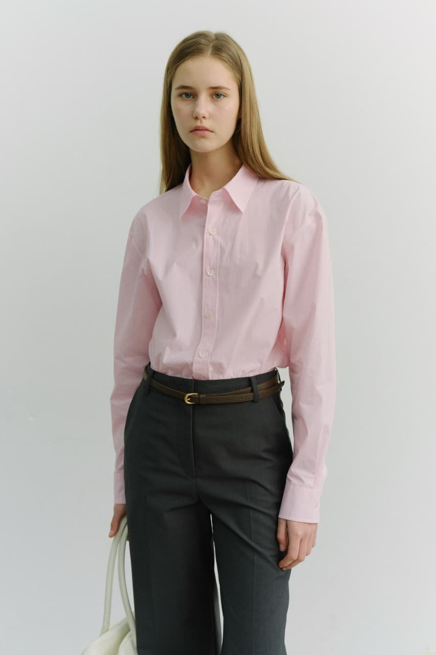 UNISEX SOFT POPLIN SHIRT SOFT PINK_UDSH6A103P1