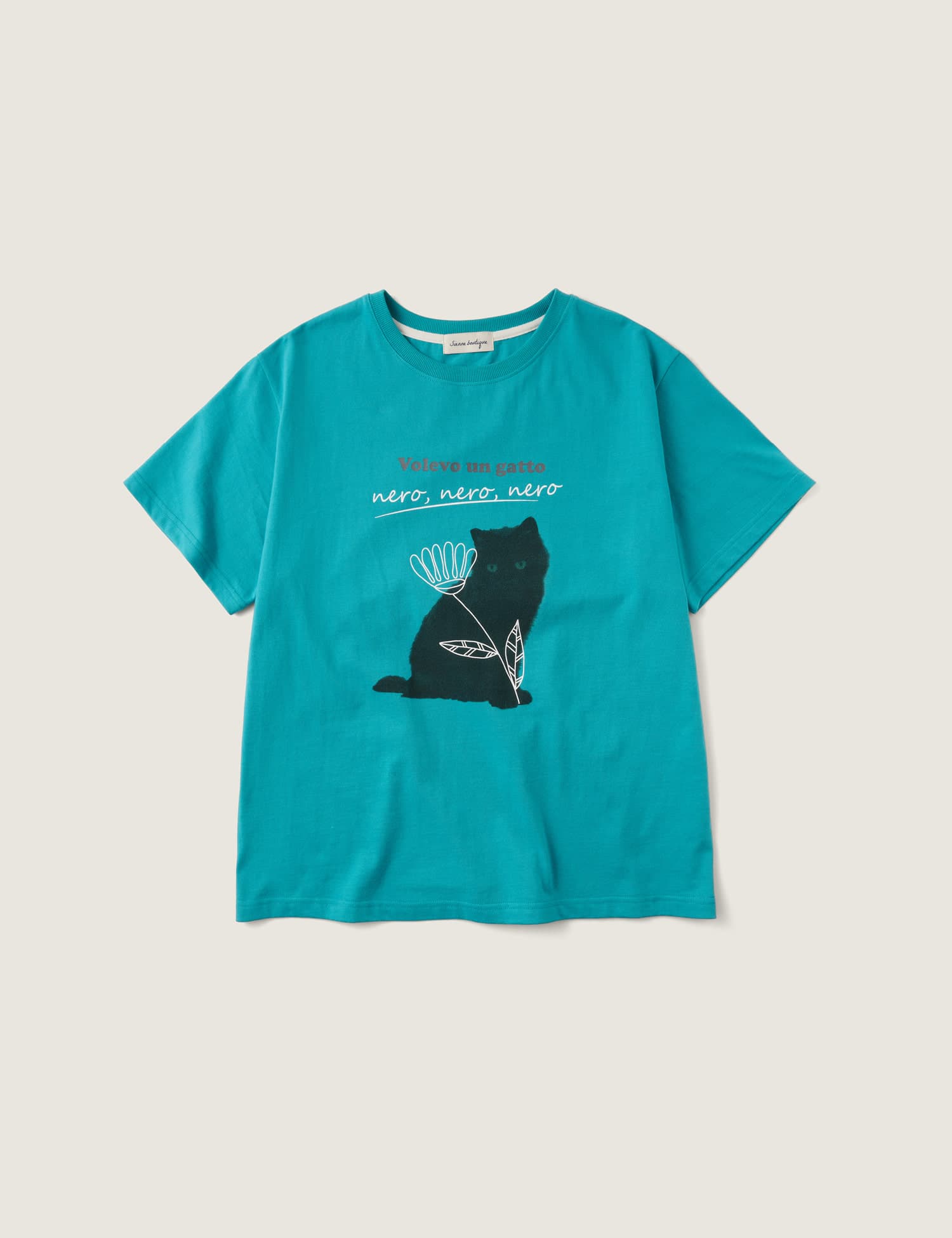 Gatto Nero T-shirt (Teal Green)