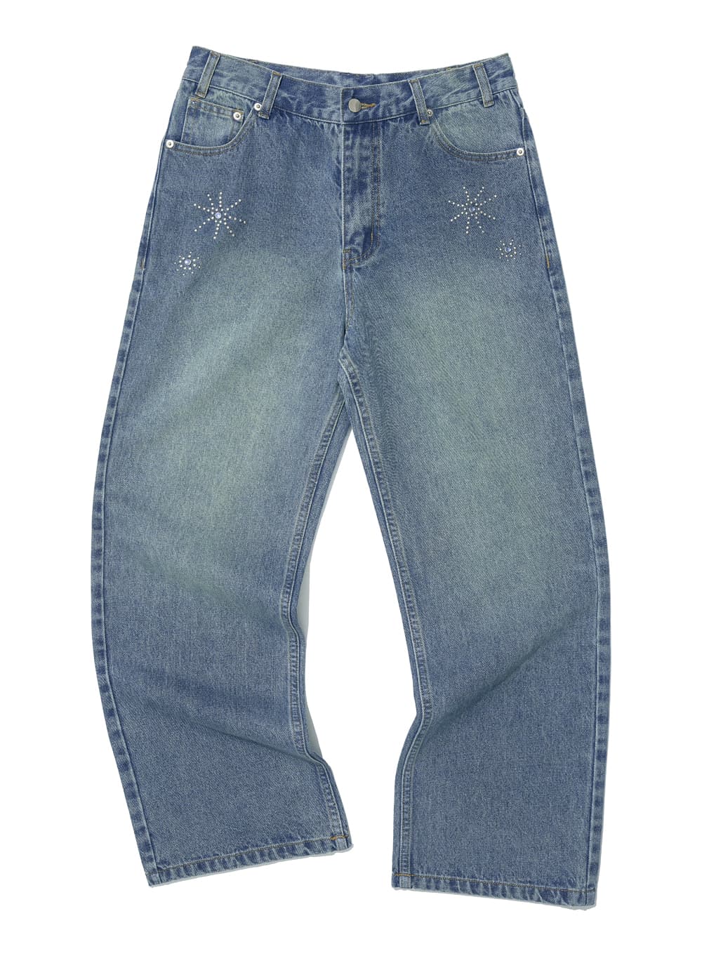 GEMSTONE WIDE LEG DENIM JEANS_SAND BLUE