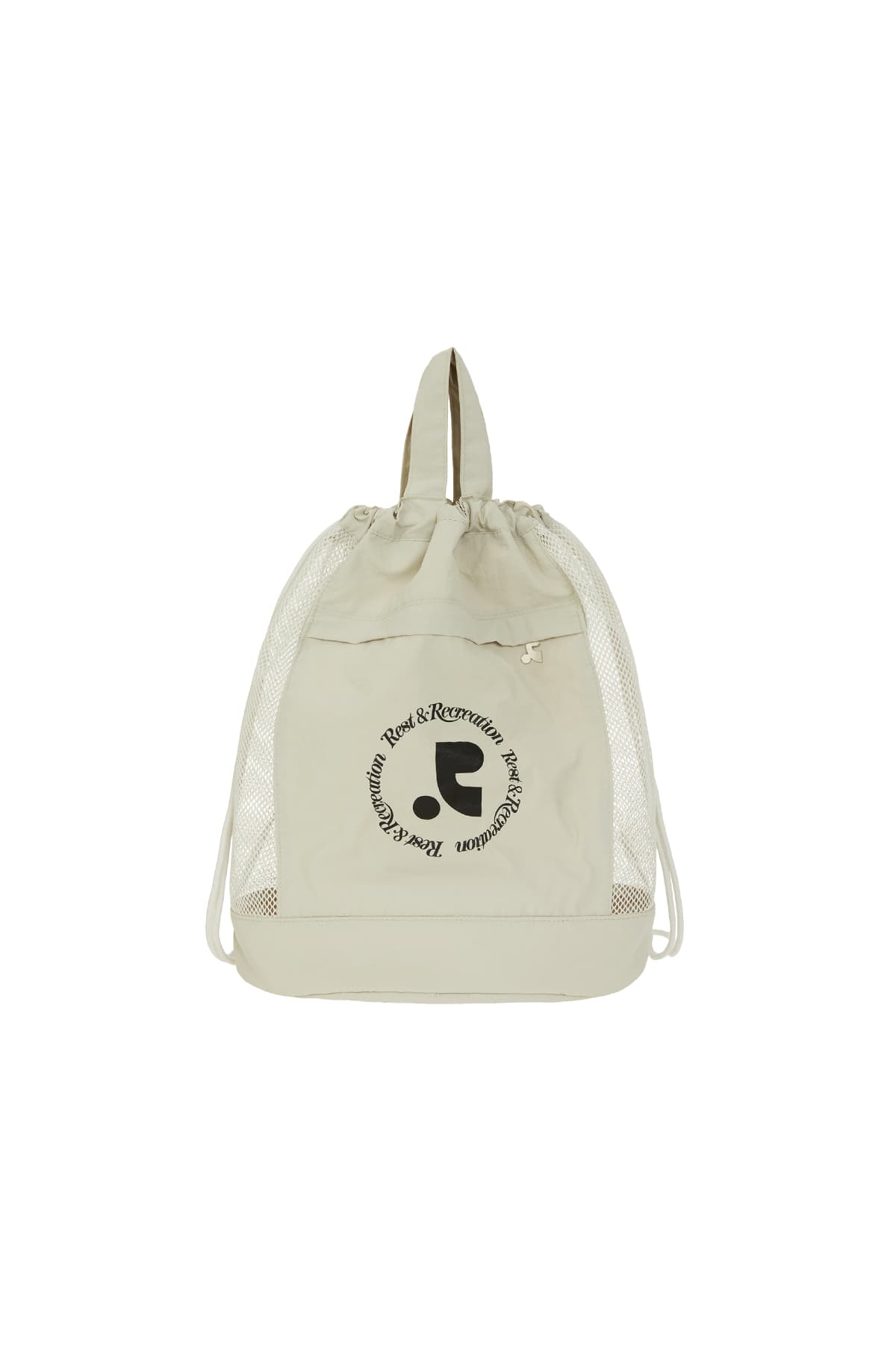 LOGO MESH BACKPACK - BEIGE
