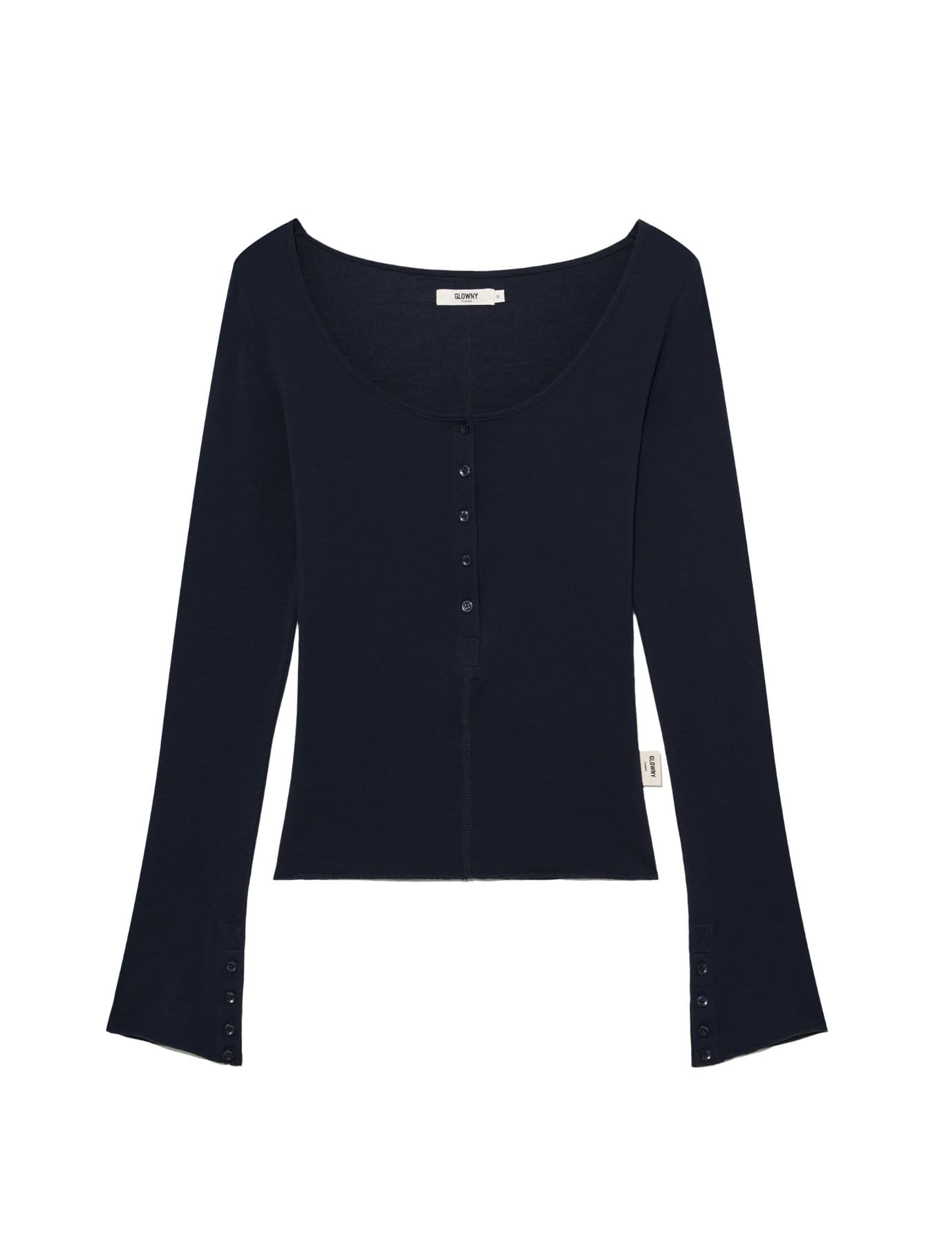 G BUTTON LONG SLEEVE (NAVY)