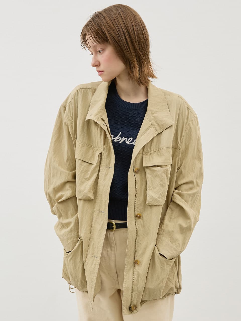 유틸리티 포켓 점퍼_BEIGE