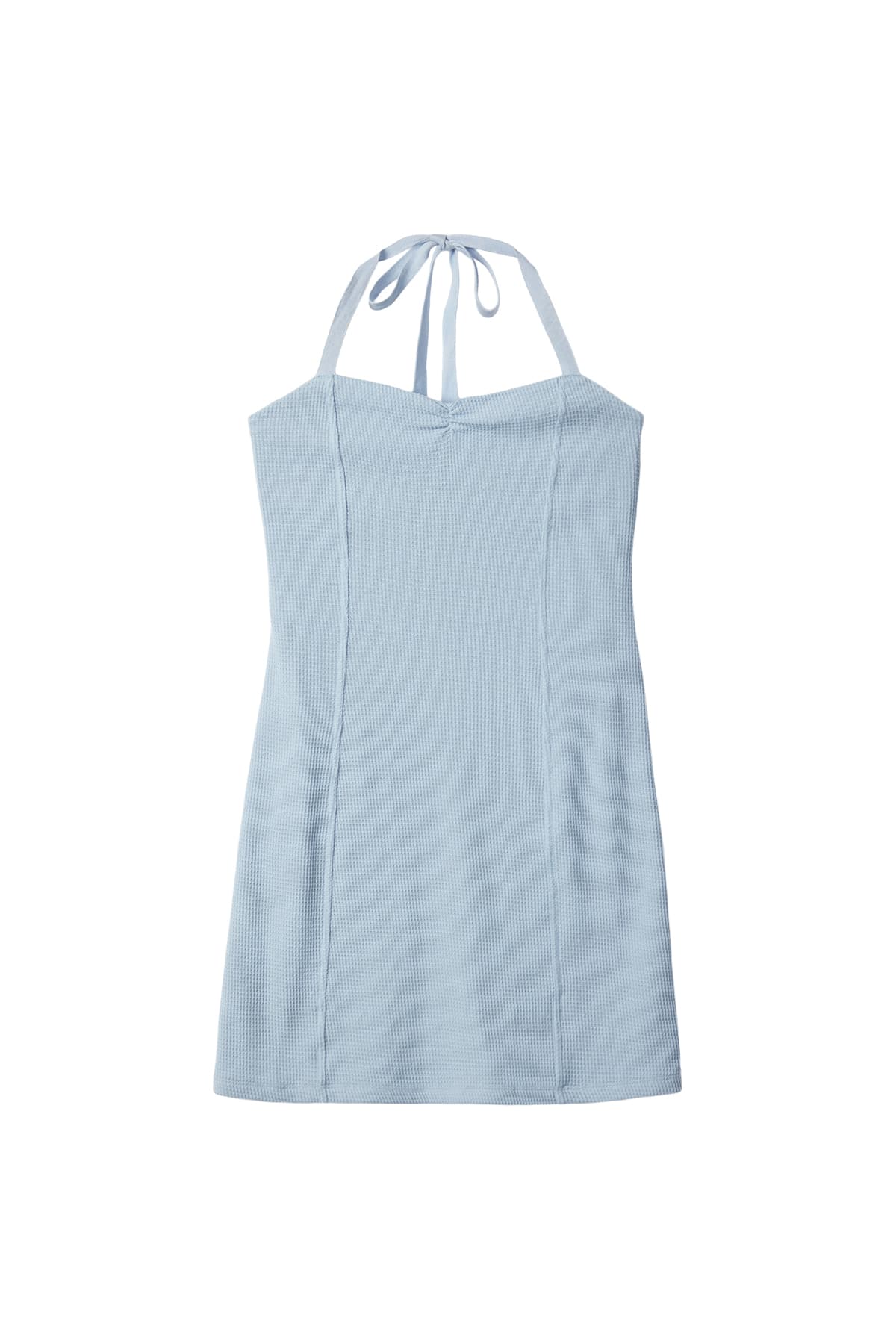 RR HALTER NECK MINI DRESS - SKY BLUE