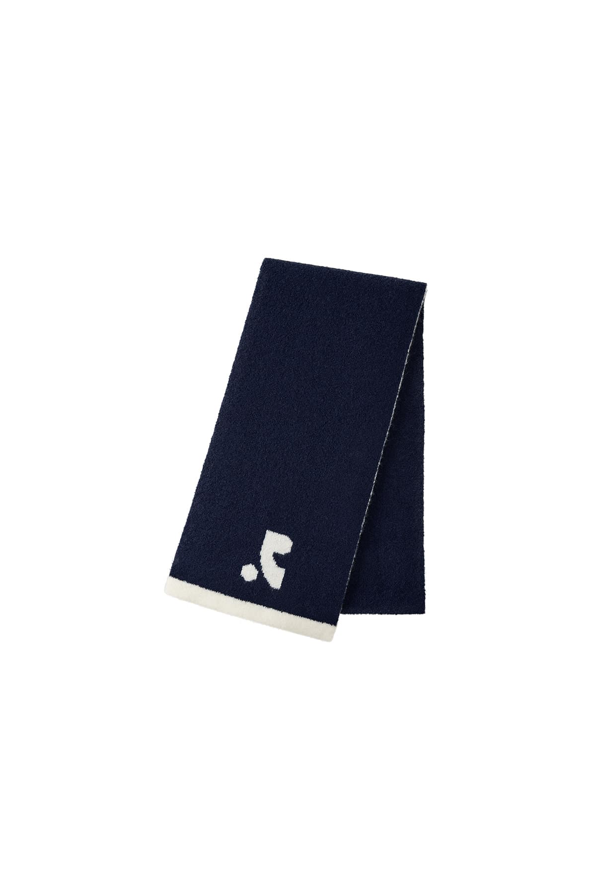 LOGO KNIT MUFFLER - NAVY