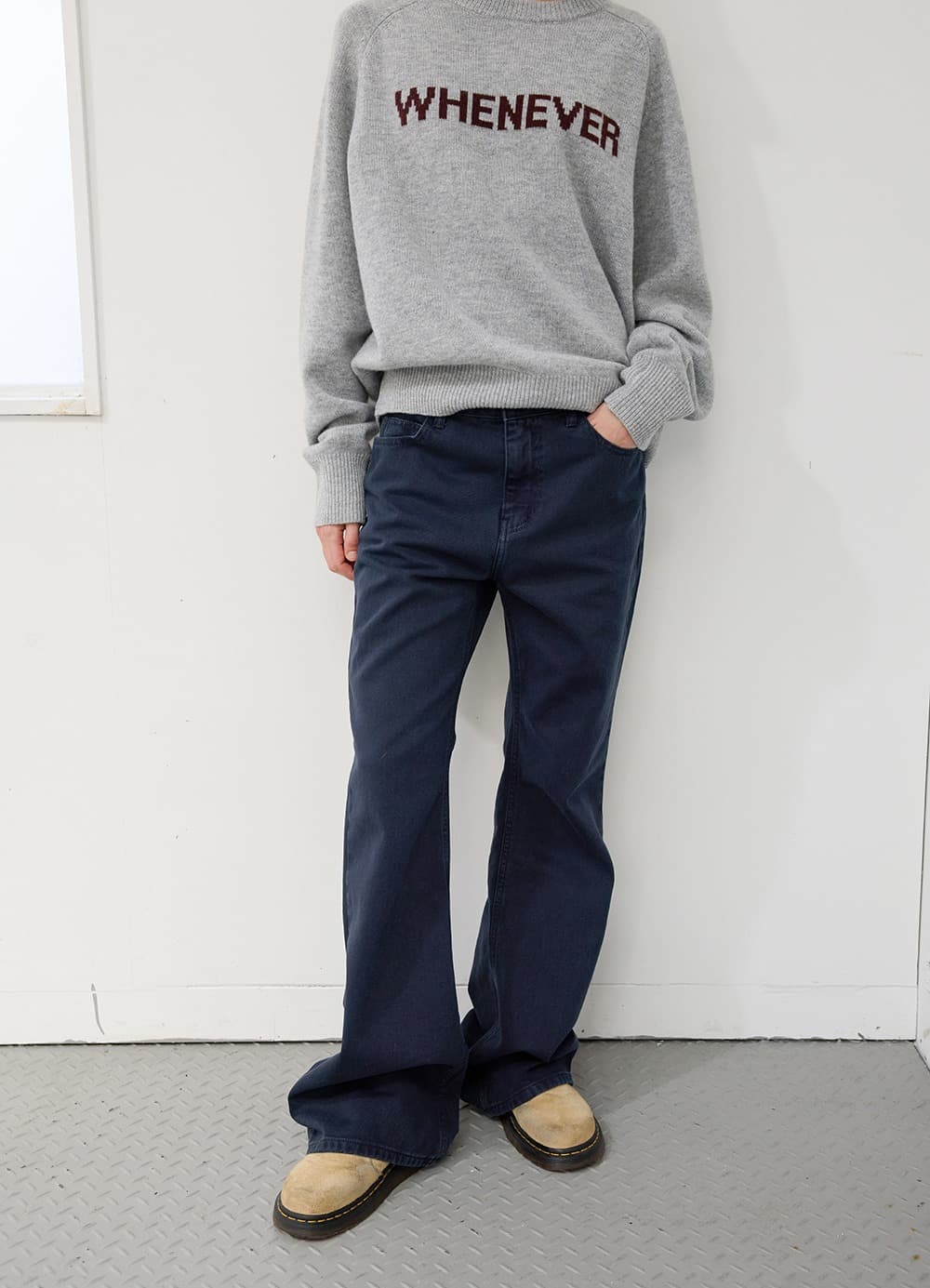 Relaxed Boots Cut Denim - Stone Navy