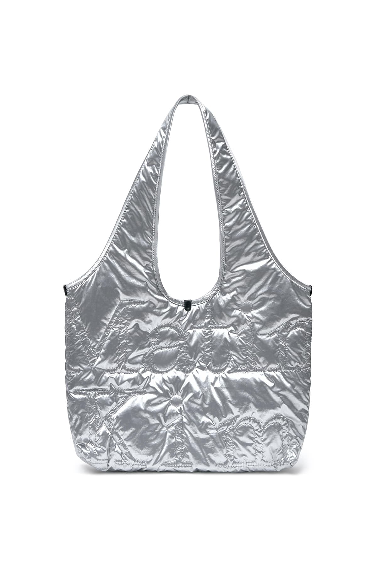 MATIN LOGO QUILTING ECOBAG IN SILVER