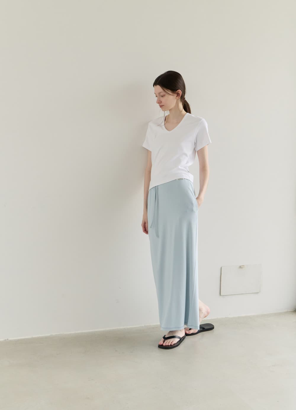 All-day Cotton V-neck T-shirt - Off White