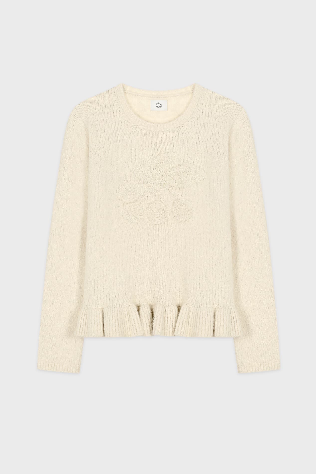 Berry Frill Pullover Knit (Ivory)