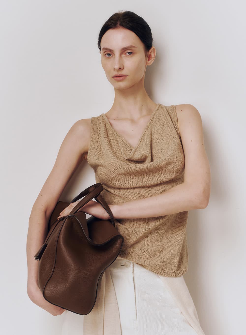 Sorie Cowlneck Top Sand