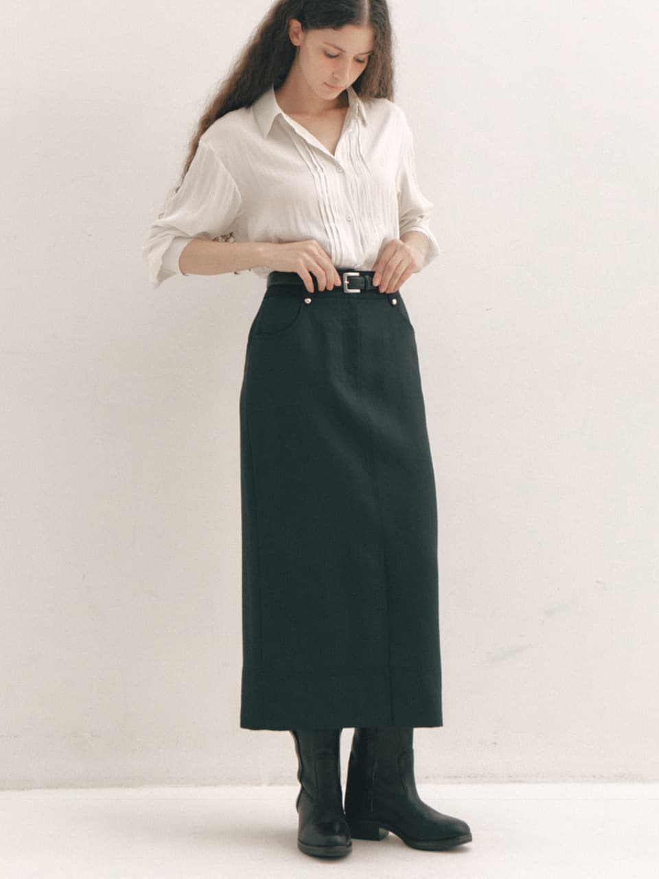Maxi Slit Skirt(3color)