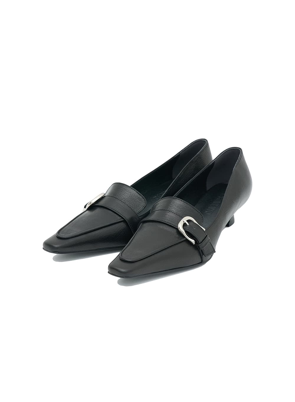 POINTED BELTED PUMPS_BLACK