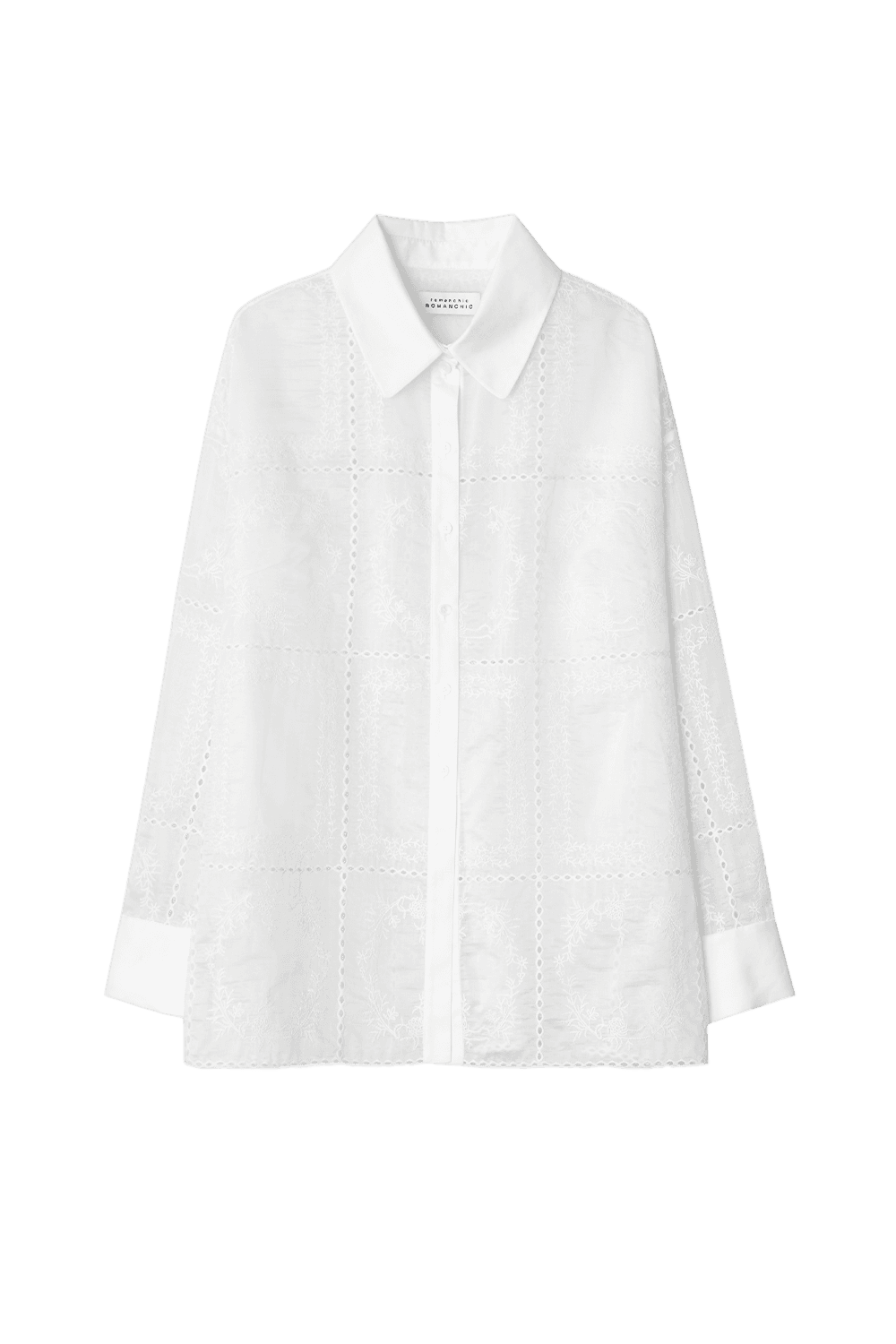 Lace Patchwork Shirt (White)