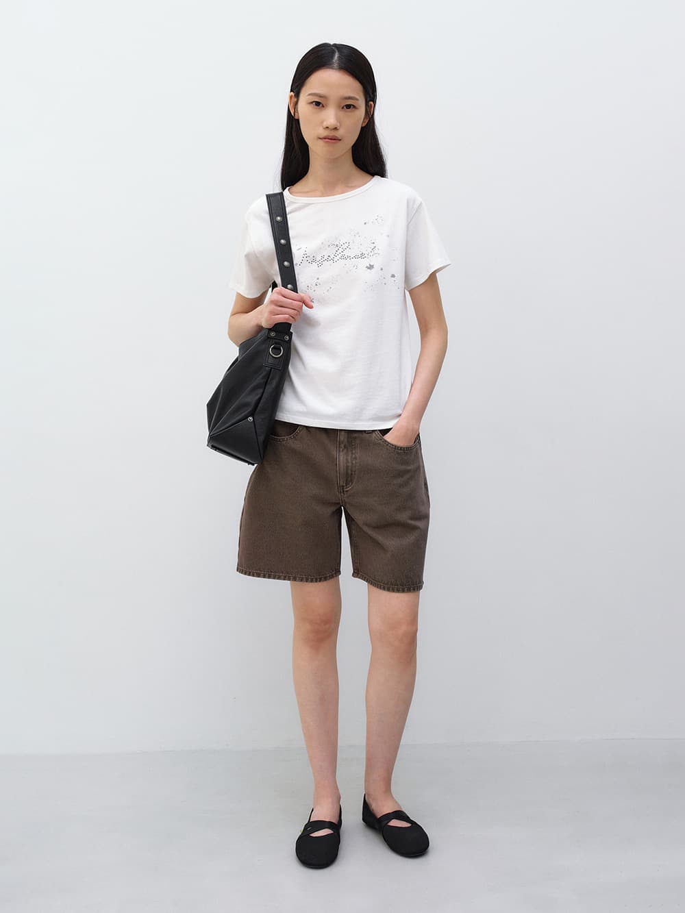 로우 버뮤다 팬츠 BROWN