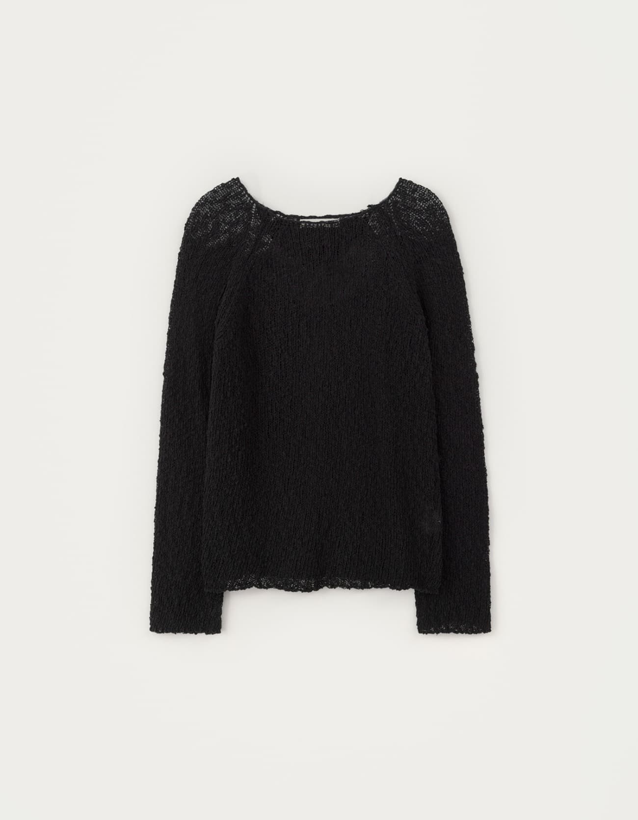 Plain Long Sleeve Knit - Black