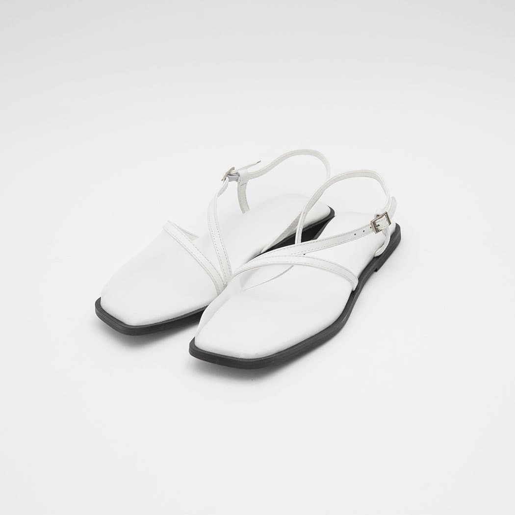 (SH-3459)LEATHER SEE THROUGH SLINGBACK SANDAL